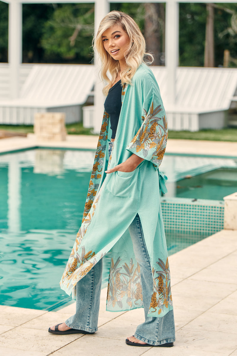 Kelle Kimono - Mint Madagascar