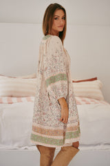 Adela Midi Dress - Mist Flower