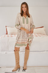 Adela Midi Dress - Mist Flower