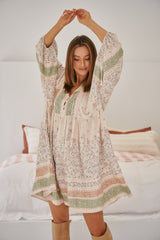 Adela Midi Dress - Mist Flower