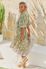 Jasmine Midi Dress - Mojito