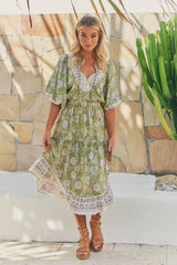 Jasmine Midi Dress - Mojito
