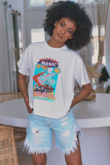 Boyfriend Tee - Moonage Magic White