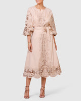 Renaissance Embroidery Blouse - Pink Clay