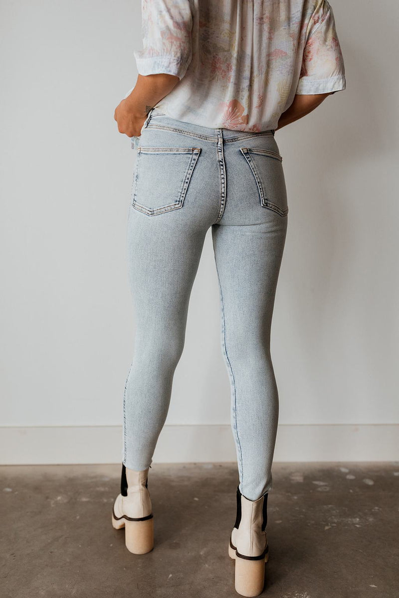 Raw High Rise Jegging - Acid Wash Indigo