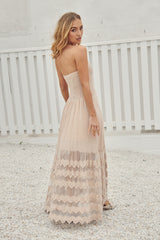 Riga Mocha Embroidered Salsa Maxi Dress