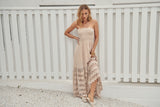 Riga Mocha Embroidered Salsa Maxi Dress