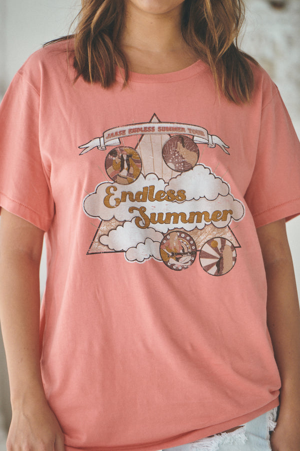 Boyfriend Tee - Endless Summer Salmon