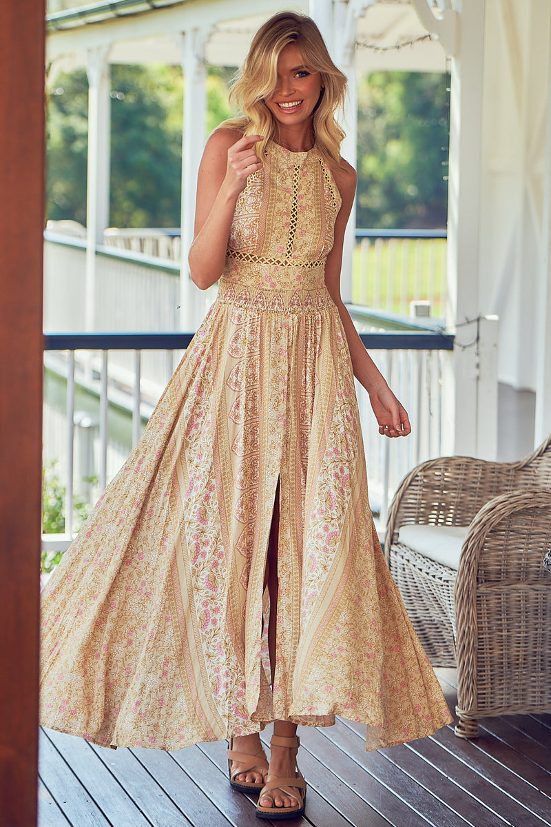 Endless Summer Maxi Dress - Sand Flower