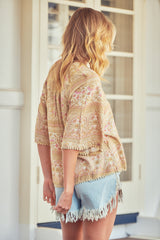 Gabriella Top - Sand Flower