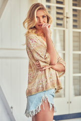 Gabriella Top - Sand Flower