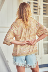 Gabriella Top - Sand Flower