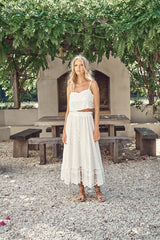 Jordyn Top & Vela Skirt Set  - Snow White Lace