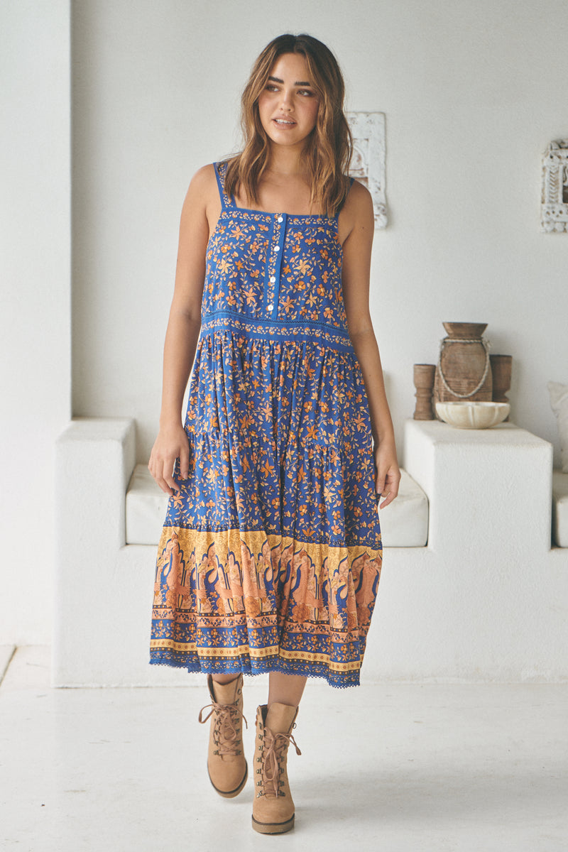 Swan Lake Midnight Blue - Rosella Gypsy Dress