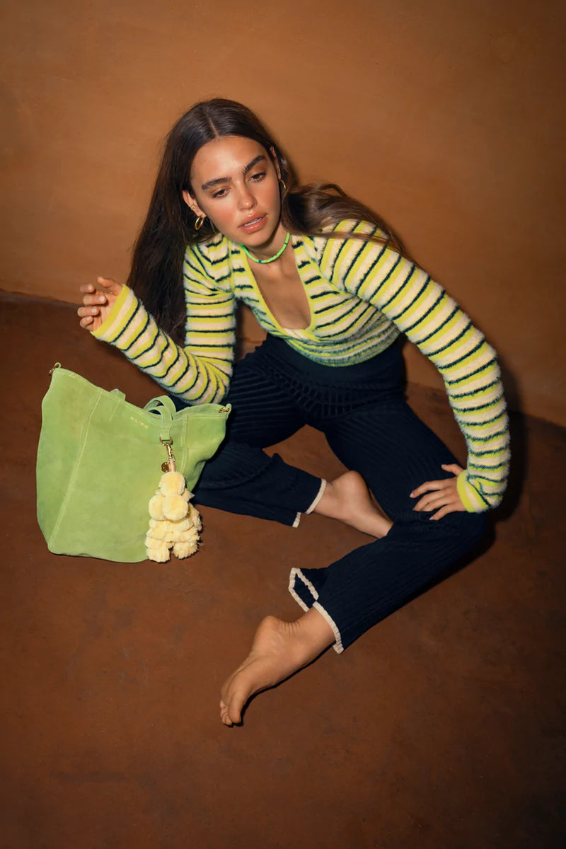 Berber Tote Lime Arizonia Rose