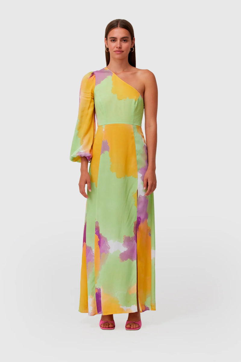 Pacifica One Shoulder Maxi - Arte Print