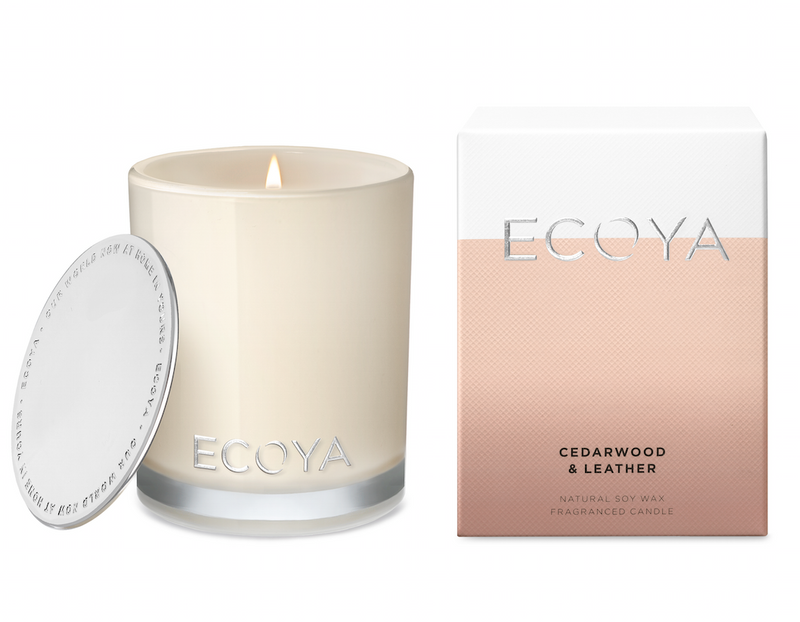 ECOYA Cedarwood & Leather Mini Madison Candle