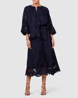 Renaissance Embroidery Blouse - French Navy