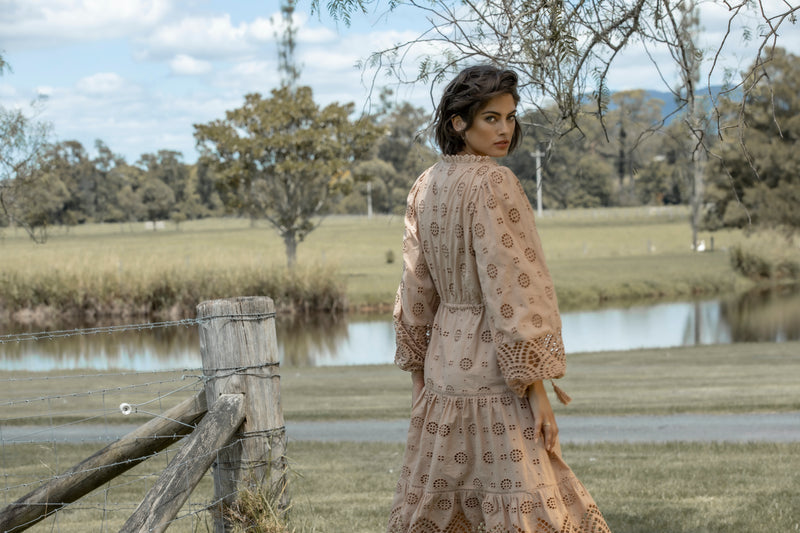 Westbound Midi Dress - Clay Beige