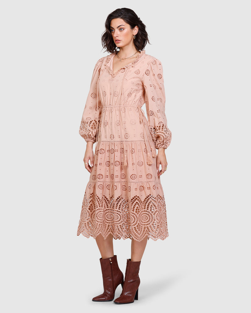 Westbound Midi Dress - Clay Beige