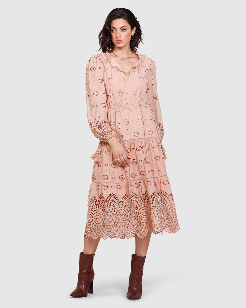 Westbound Midi Dress - Clay Beige