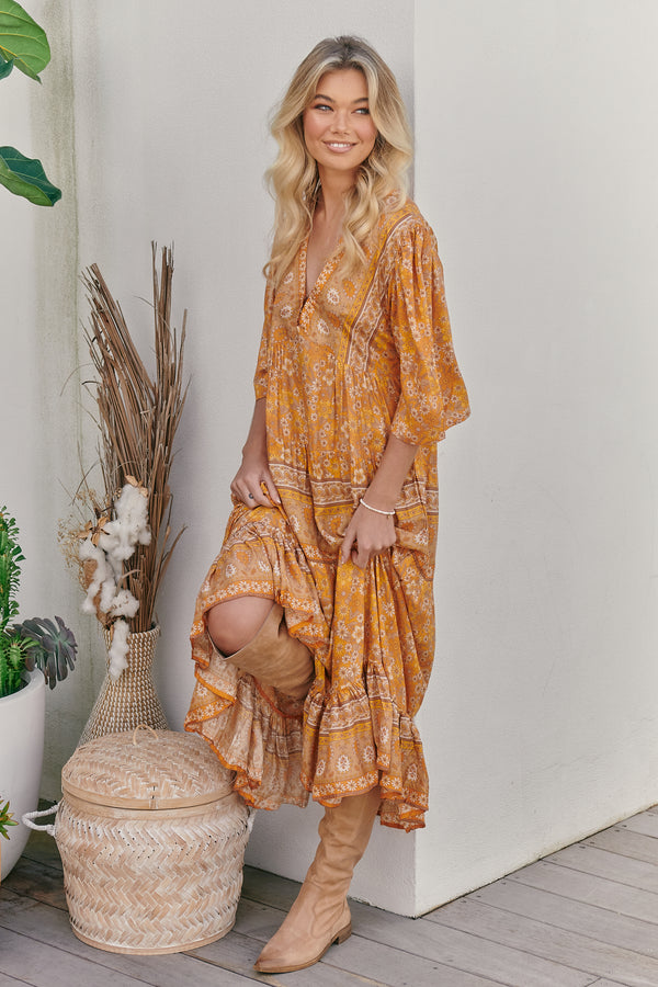 Jazmin Maxi Dress - Yellow Dahlia