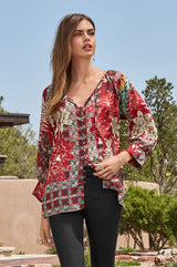 Ikat Blise Blouse ~ Johnny Was