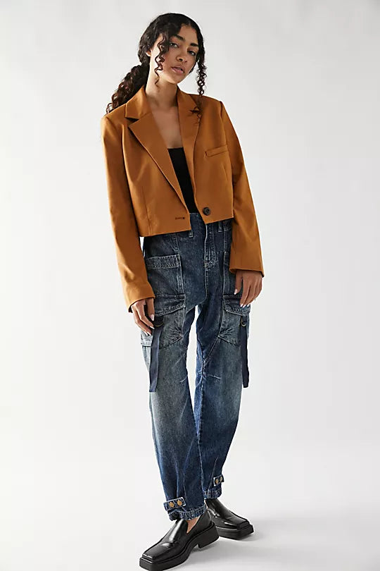 Hazel Pull-On Drop-Waist Jeans ~ Free People