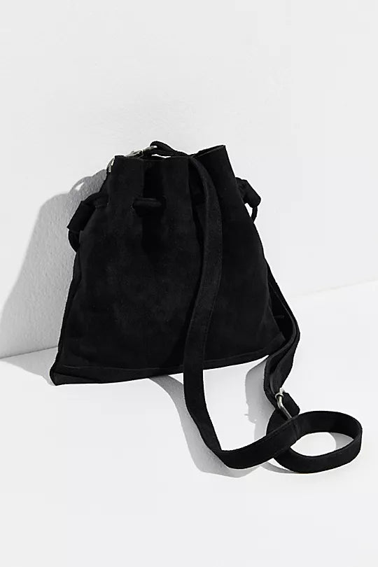 Billie suede cross body bag - True Black