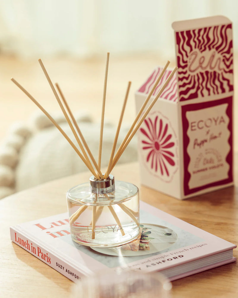 ECOYA x Peppa Hart: Summer Violets Reed Diffuser